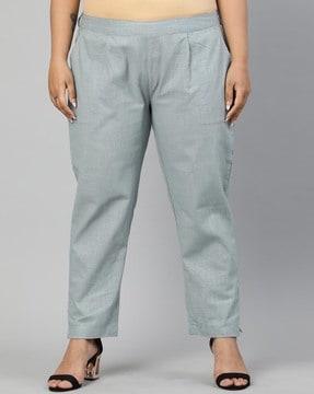 mid rise trousers with insert pockets