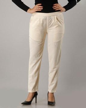 mid-rise trousers with insert pockets