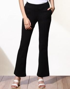 mid-rise trousers with insert pockets