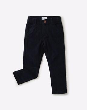 mid-rise trousers with insert pockets