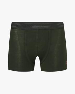 mid-rise trunks with elasticated waistband