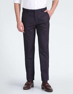 mid rise twill trousers