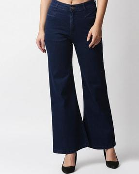 mid-rise wide jeans
