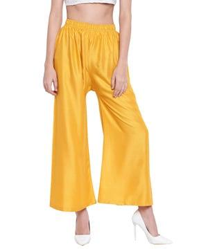 mid-rise wide leg palazzos