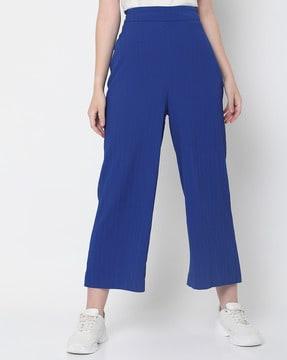 mid-rise wide leg pants