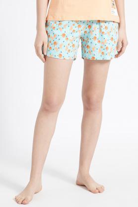 mid thigh viscose casual wear shorts - mint