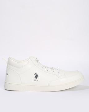 mid-top lace-up sneakers