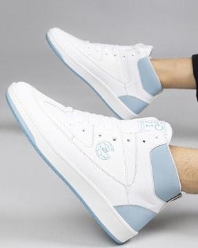 mid-top lace-up sneakers