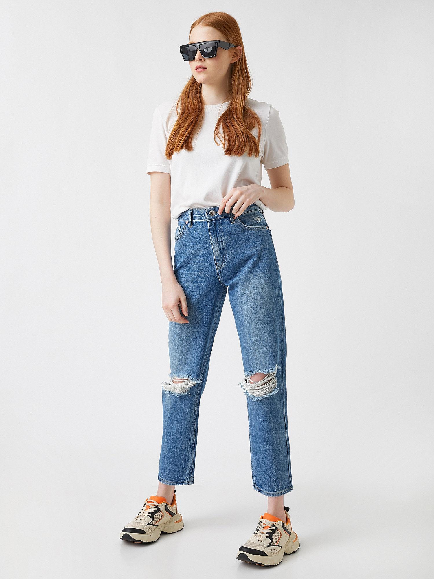 mid waist central indigo jeans