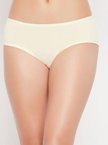 mid waist panda print hipster panty in lemon - cotton yellow