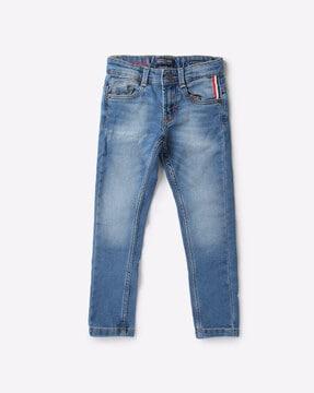 mid-wash regular fit jeans