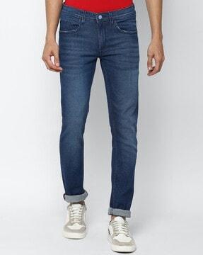 mid-wash regular fit jeans