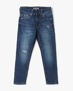 mid-wash regular fit jeans