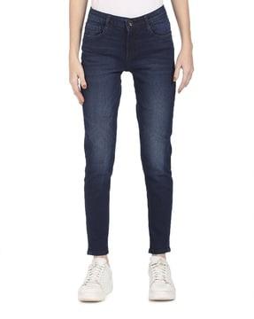 mid-wash relaxed fit jeans