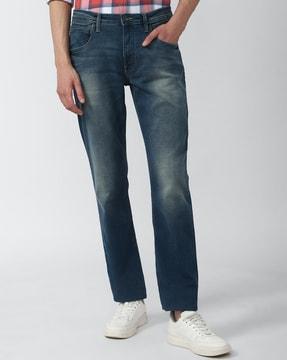 mid-wash relaxed fit jeans