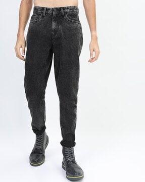 mid-wash slim fit jeans