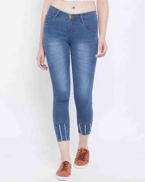 mid-wash slim fit jeans