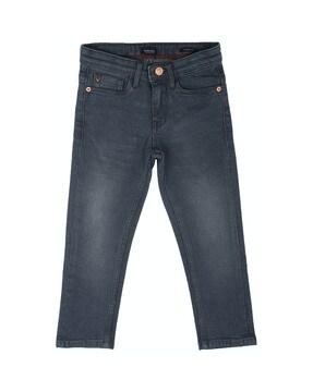 mid-wash slim fit jeans