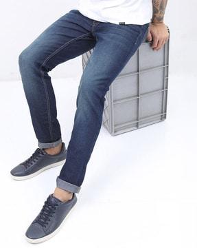 mid-wash super slim fit jeans