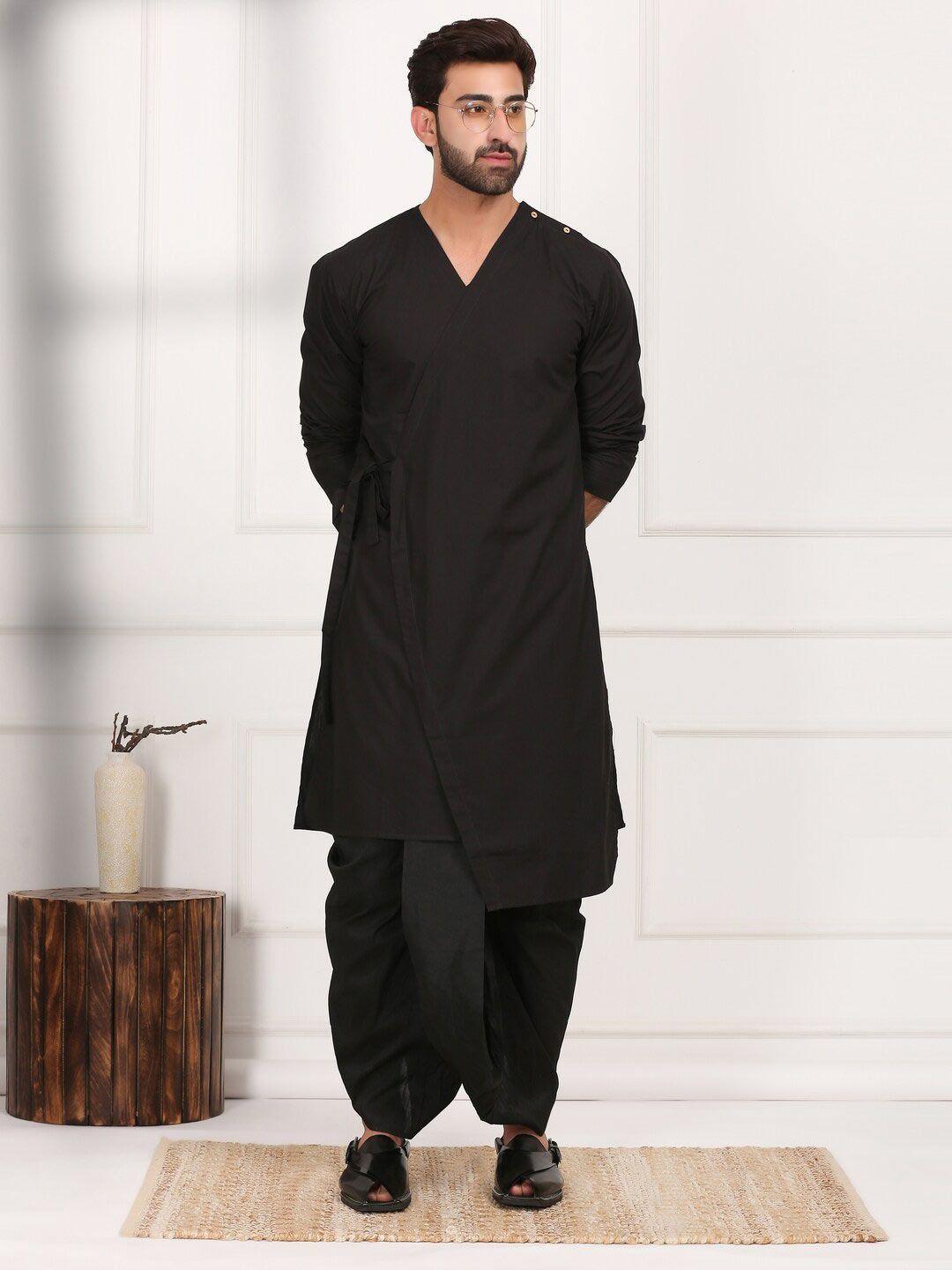 midav asymmetric angrakha style kurta