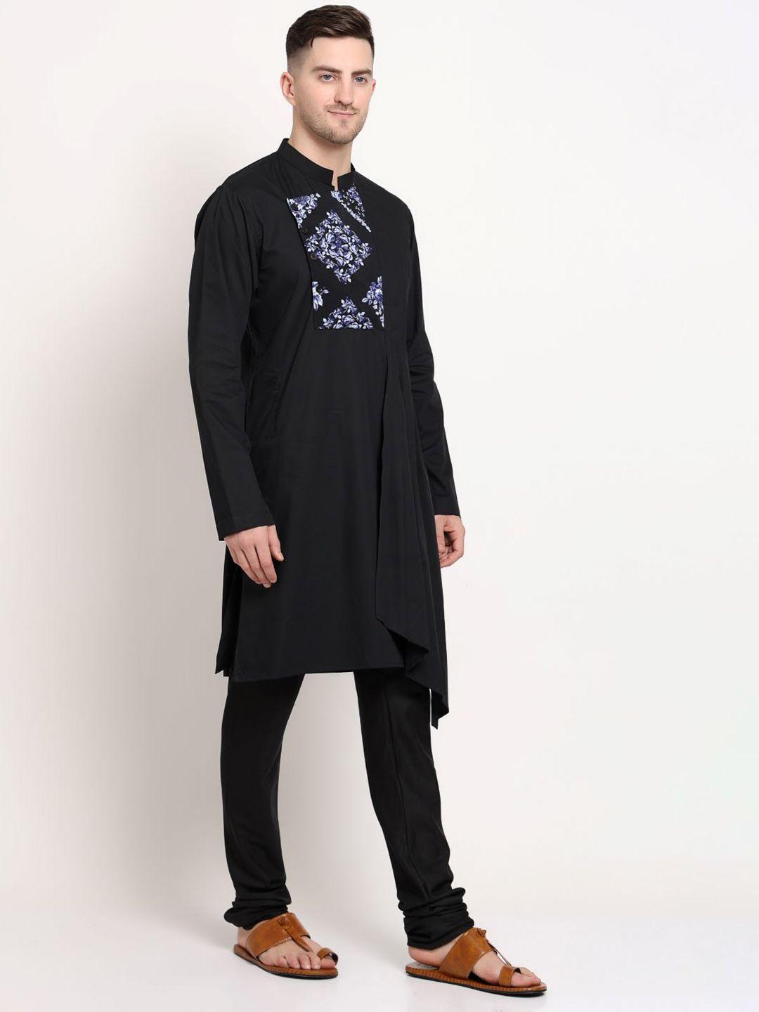 midav ethnic motifs printed pleated straight cotton kurta