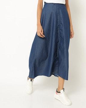 midi a-line skirt