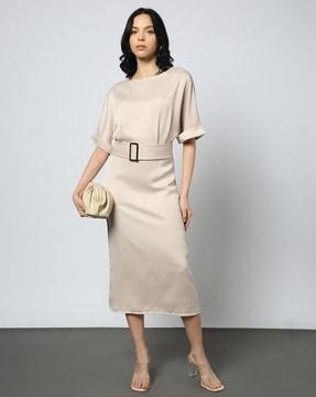 midi dress with belt