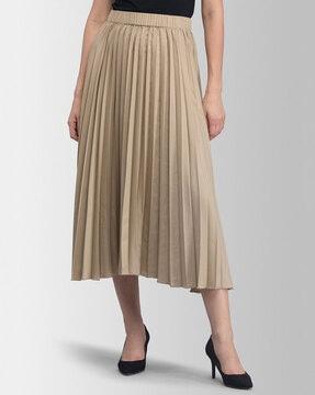 midi length a-line skirt