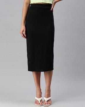 midi straight skirt