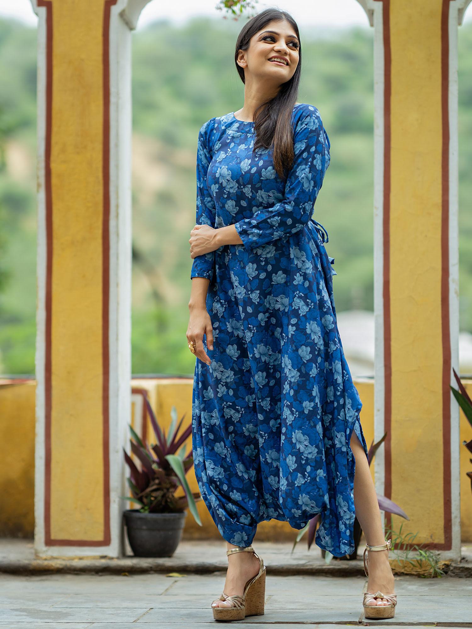 midnight blue dhoti jumpsuit