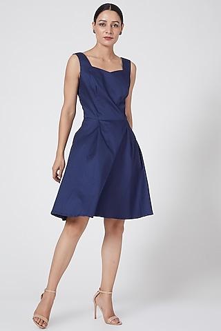 midnight blue strap dress