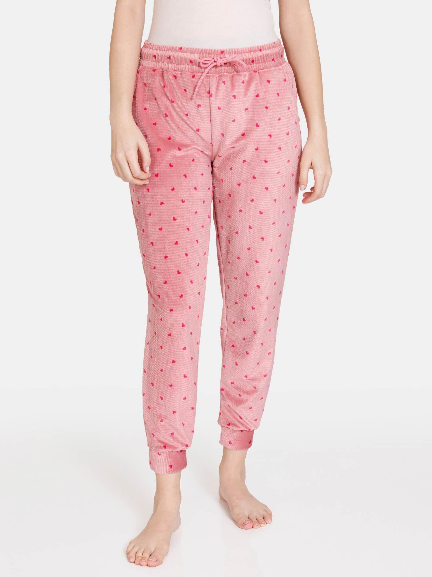 midnight magic corduroy knit poly lounge pant - pressed rose