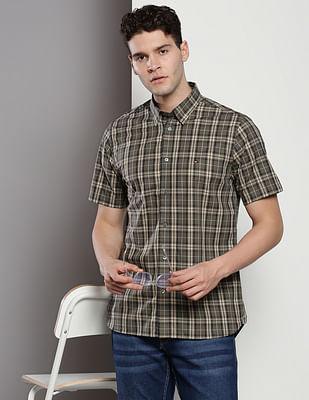 midscale check cotton shirt