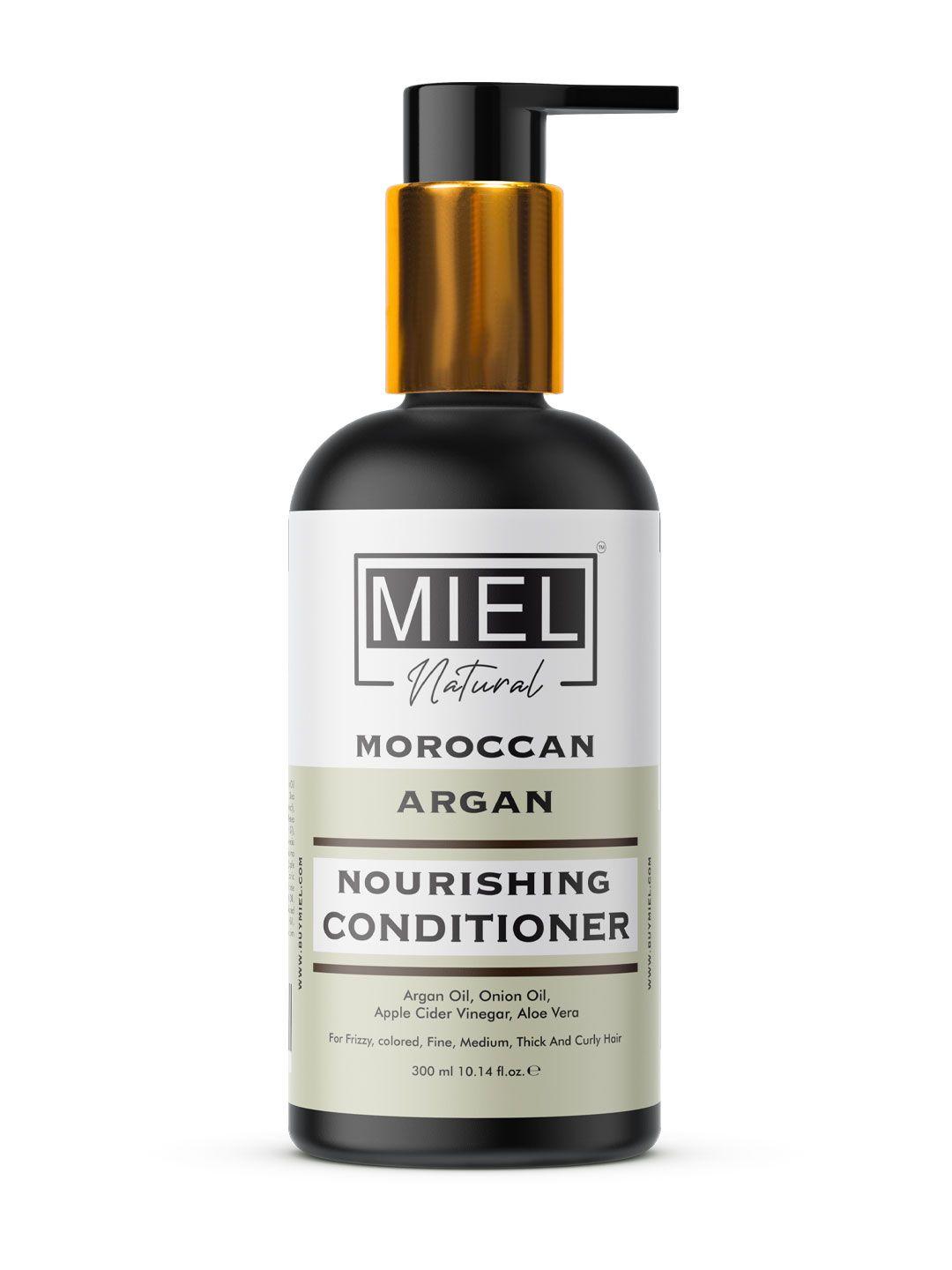 miel natural moroccan argan nourishing conditioner with onion oil & aloe vera - 300ml