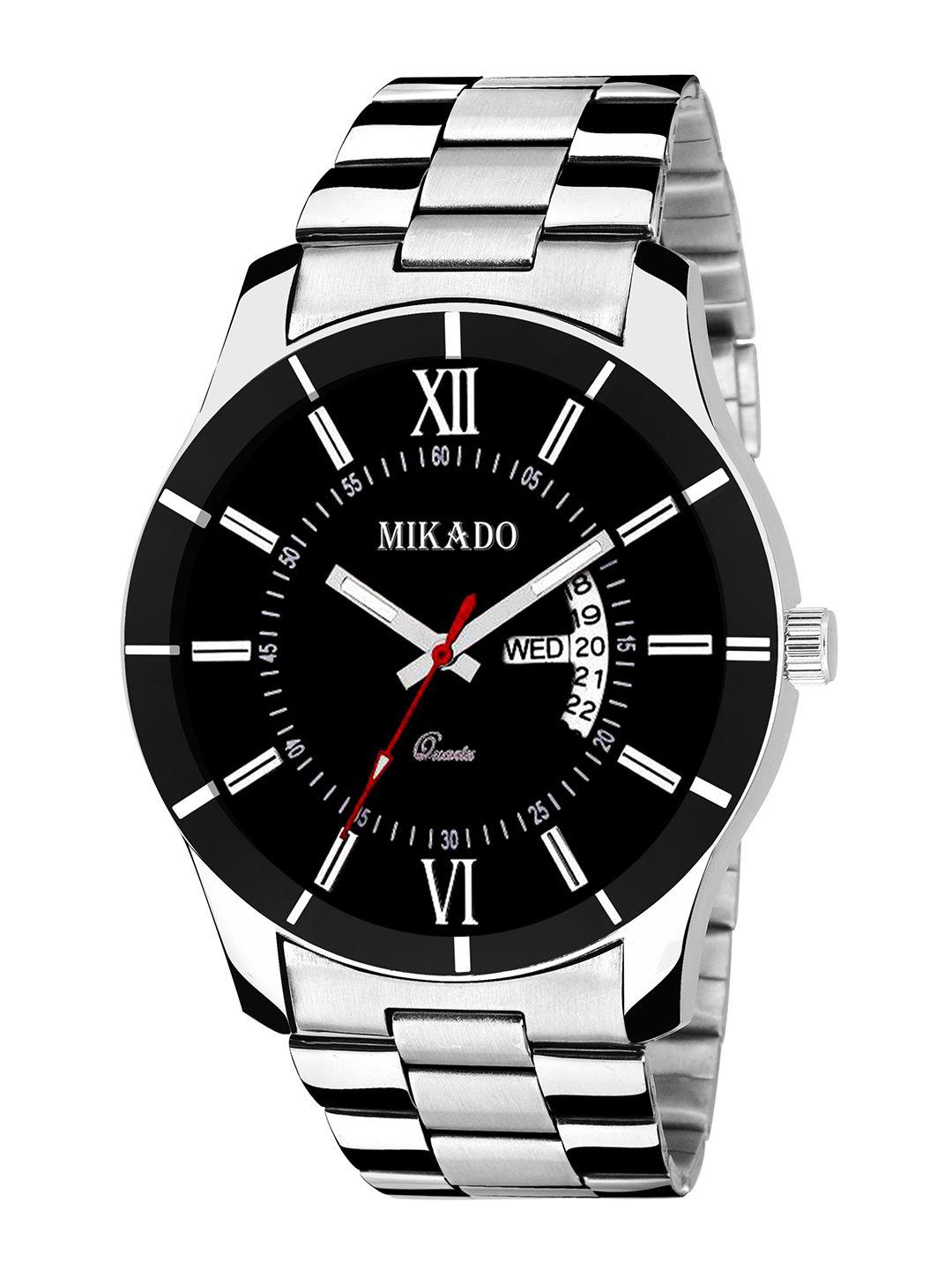 mikado men black analogue watch 50204