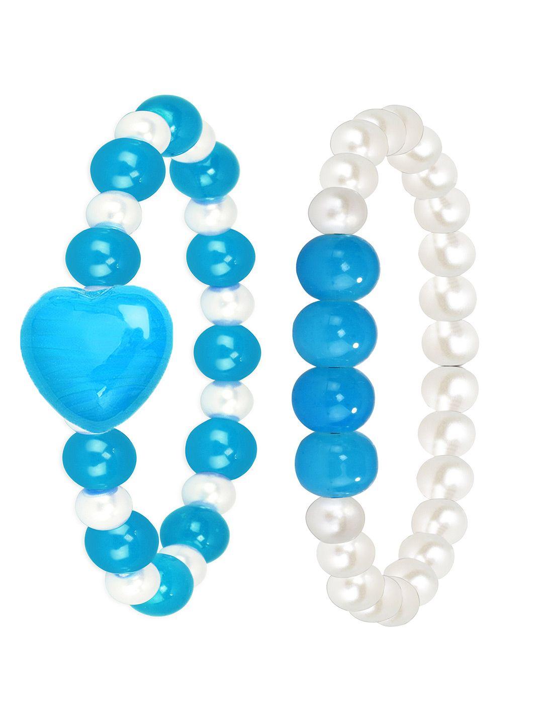 mikado set of 2 artificial beads elastic bracelet