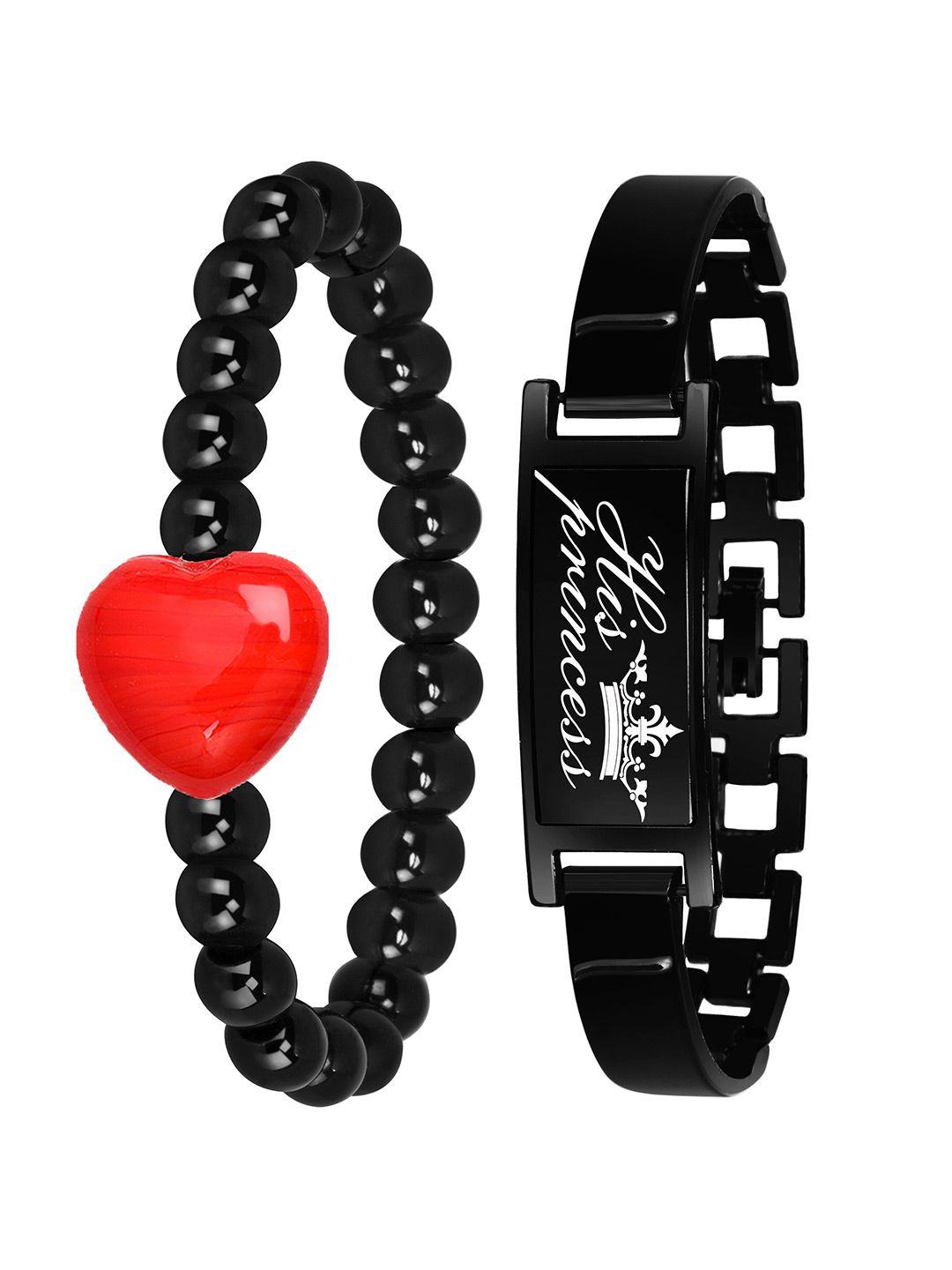 mikado set of 2 artificial beads elastic bracelet