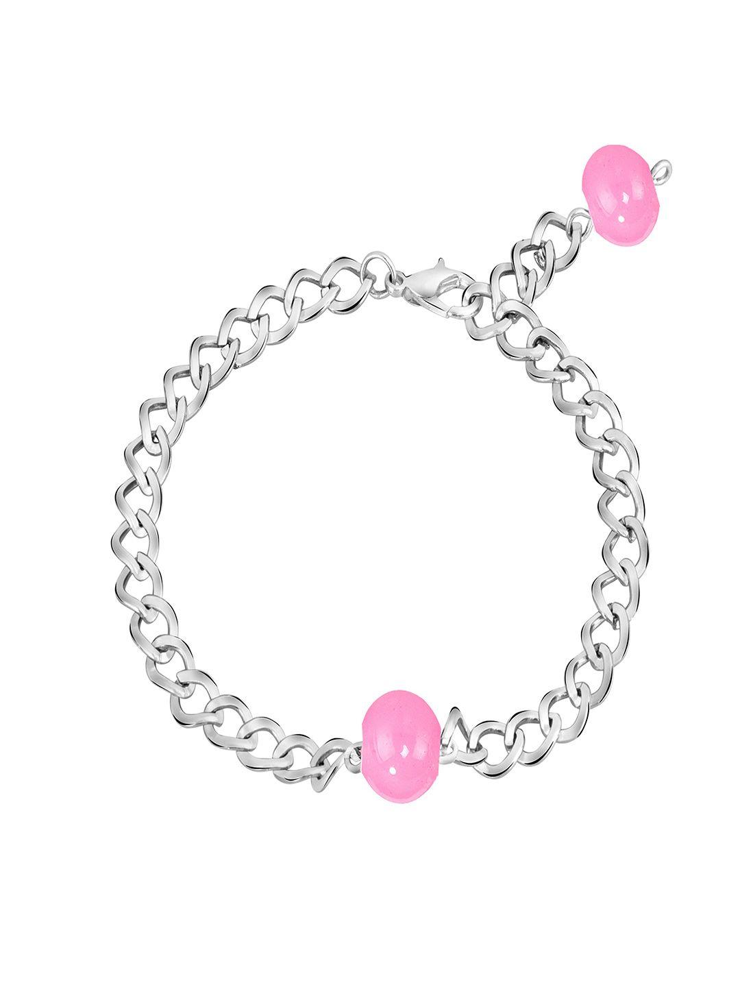 mikado silver-plated beaded link bracelet