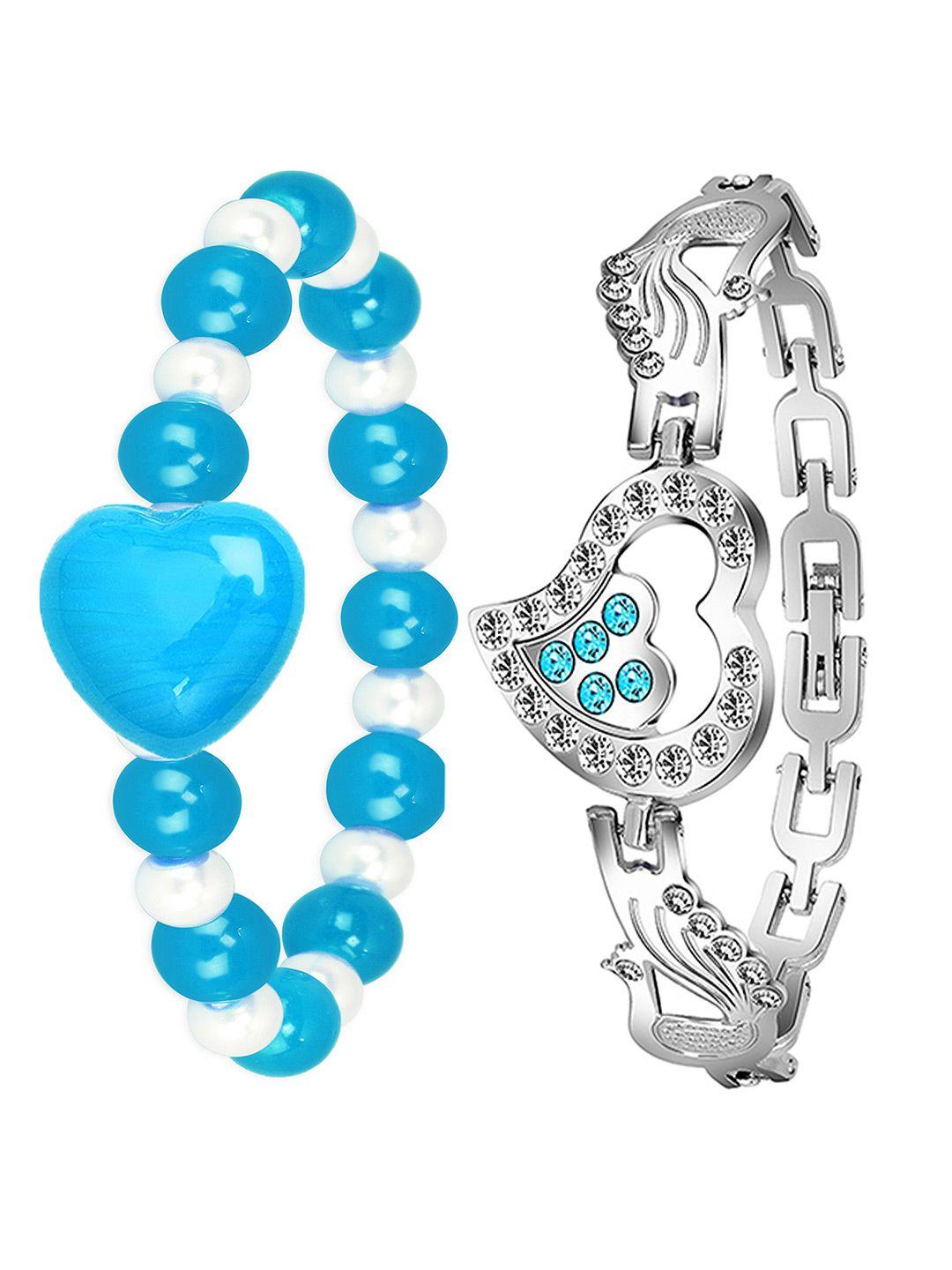 mikado women 2 blue & silver-toned bracelet