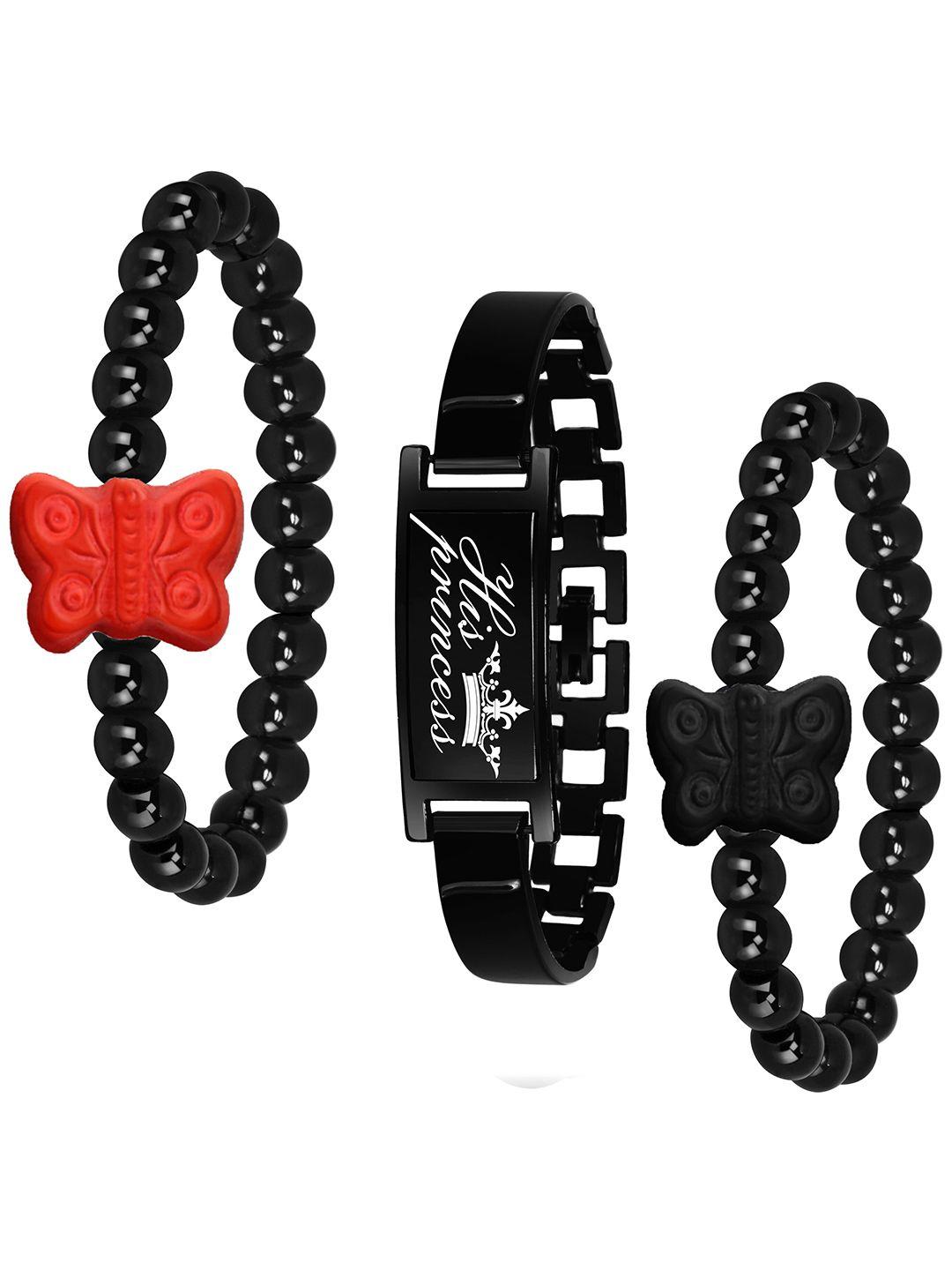 mikado women 3 black & red bracelet