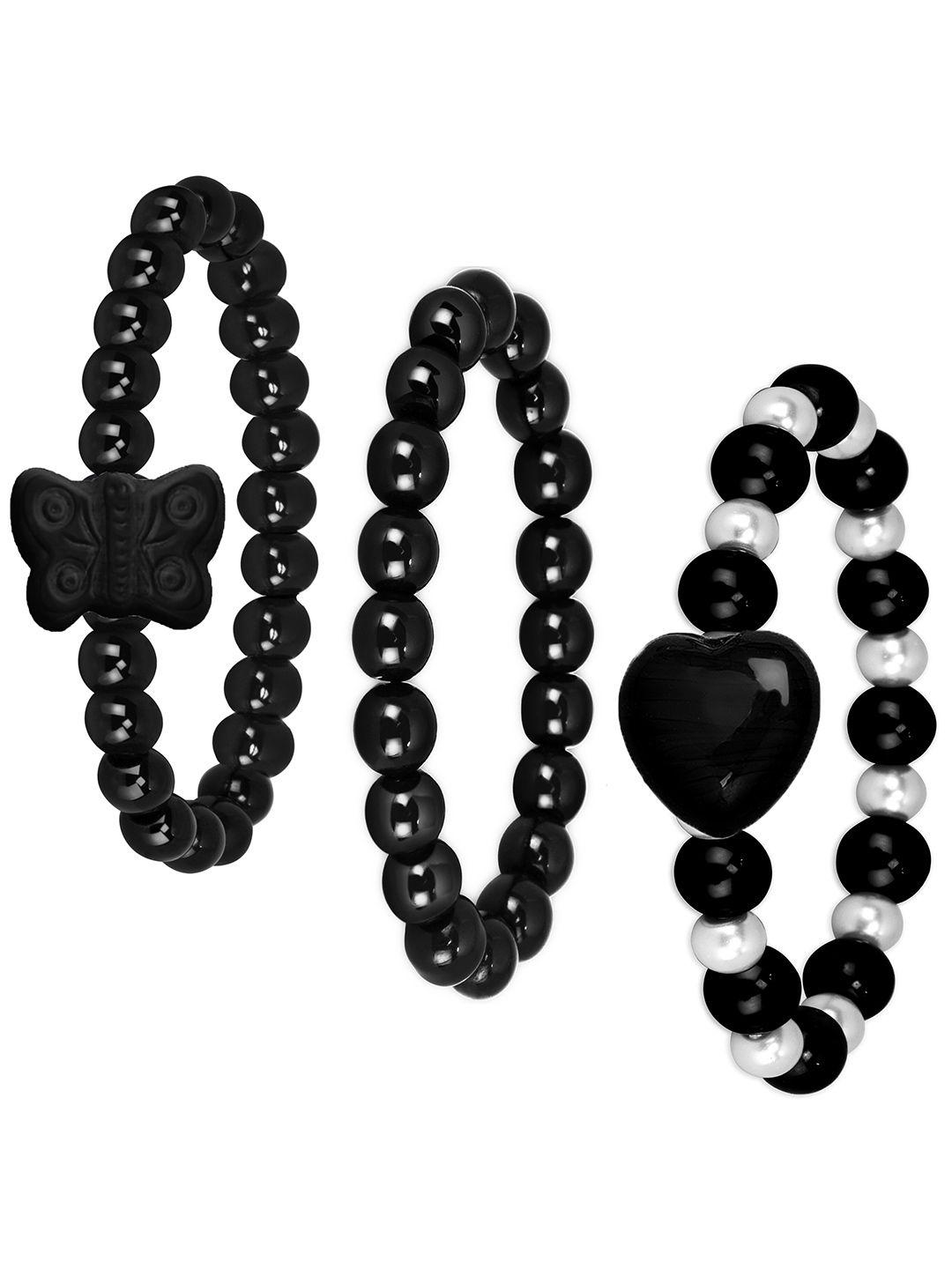 mikado women 3 black & white bracelet