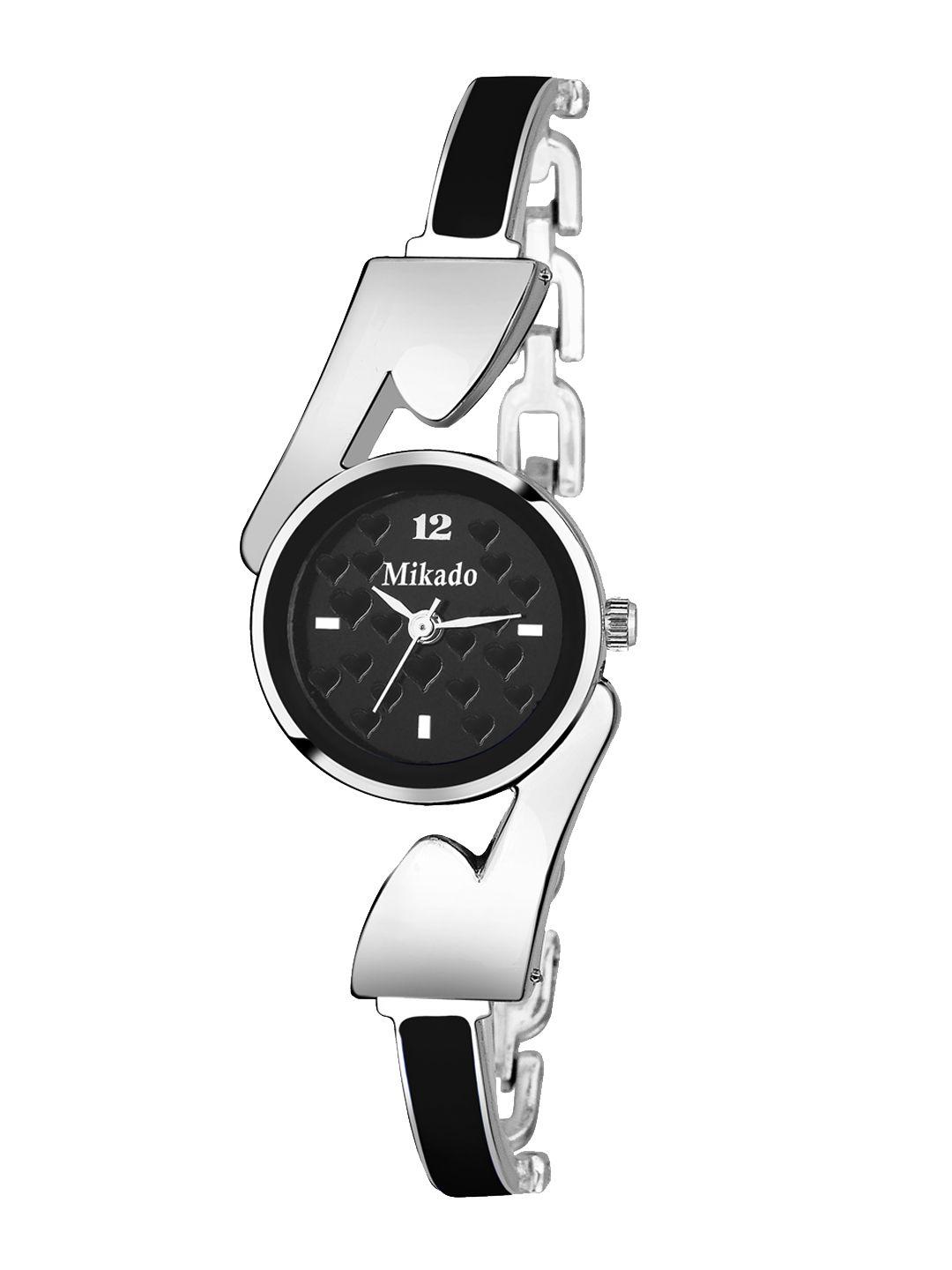 mikado women black analogue watch rs8015