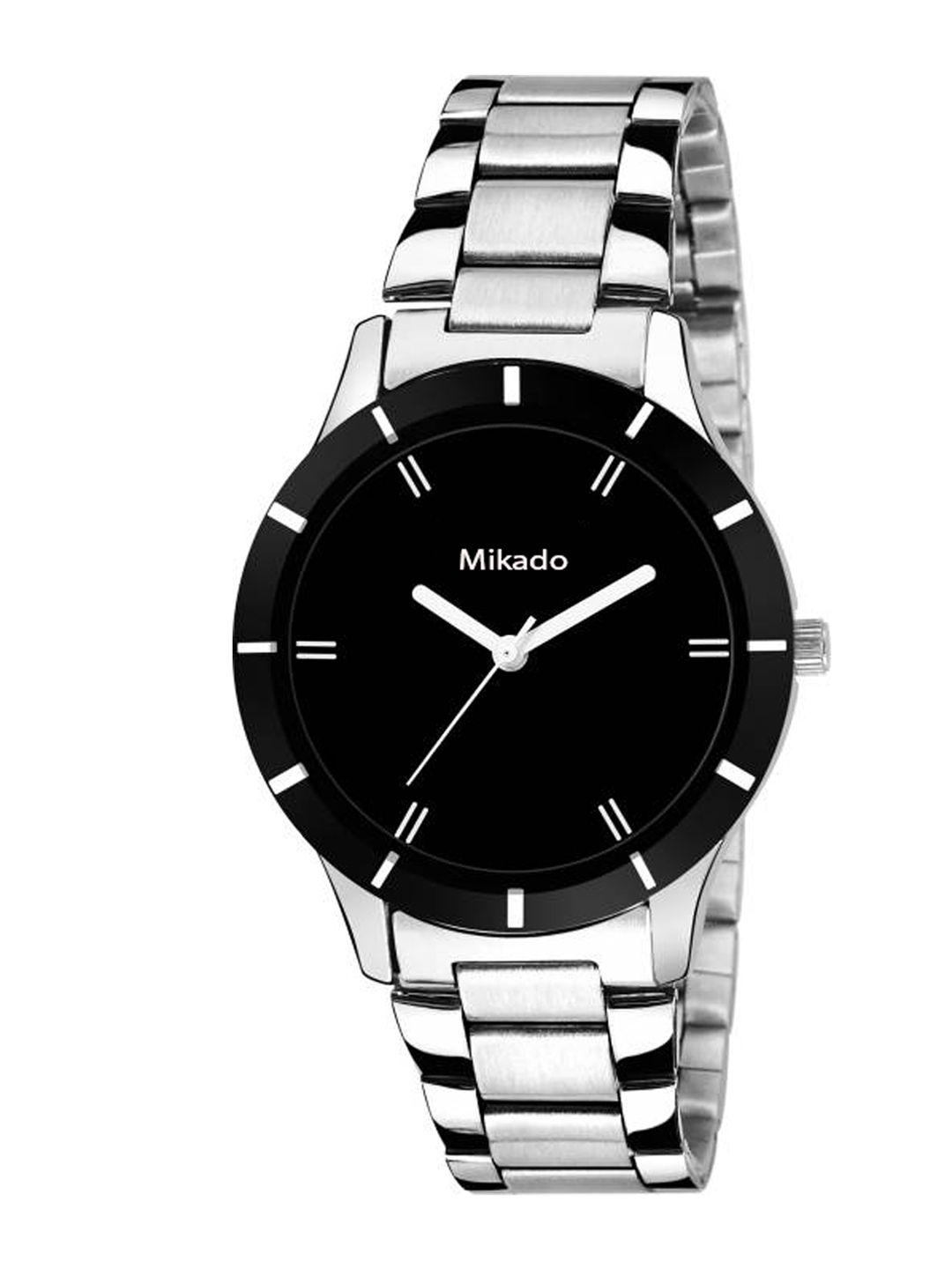 mikado women black analogue watch rs8017