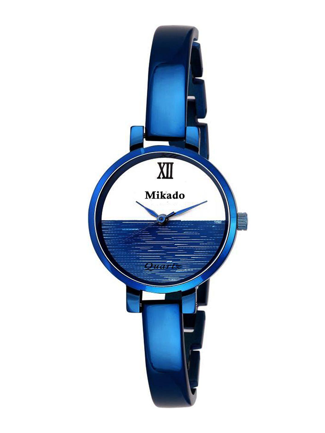 mikado women blue analogue watch ml1002