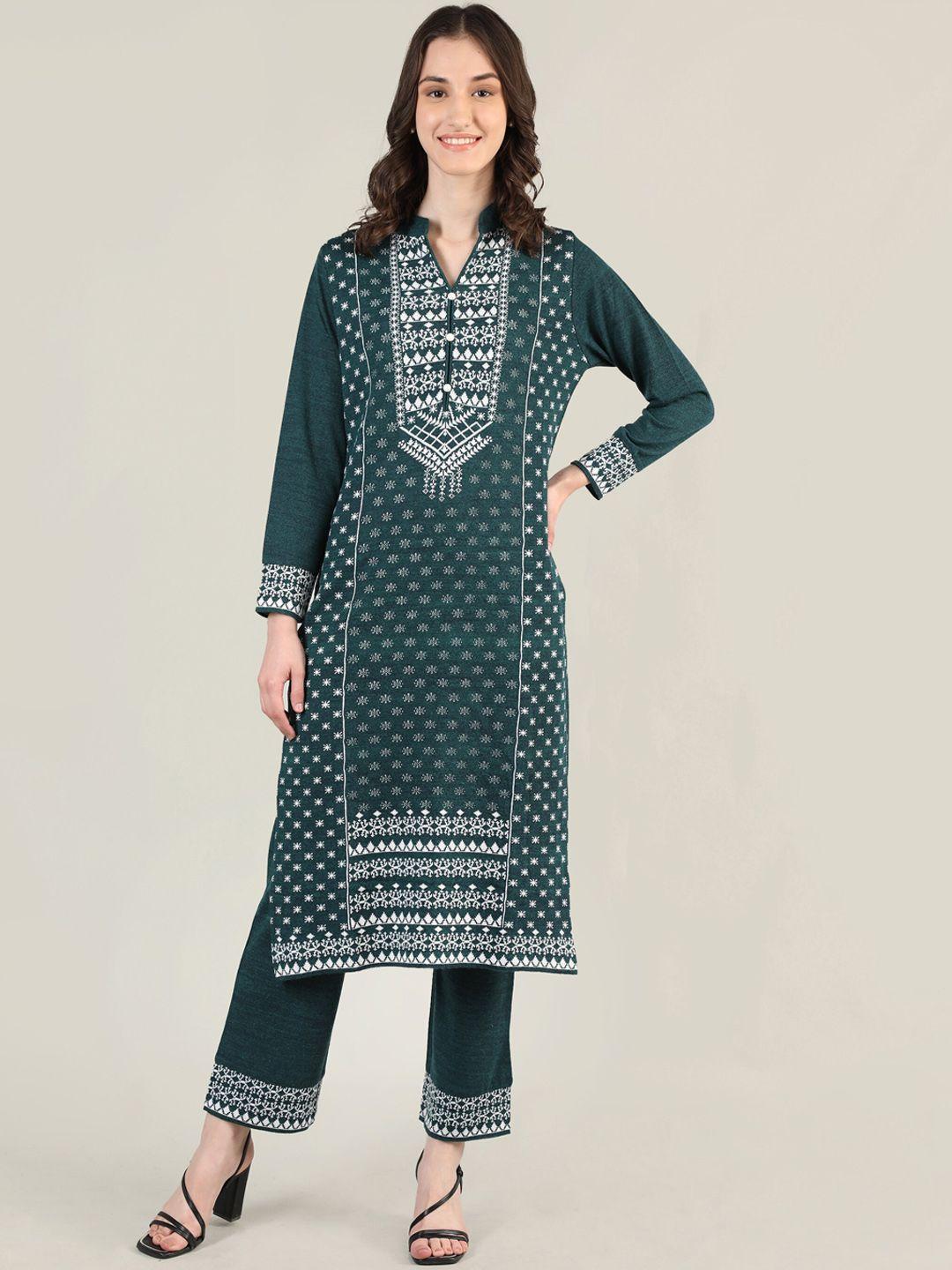 mikhad ethnic printed kurta with trousers