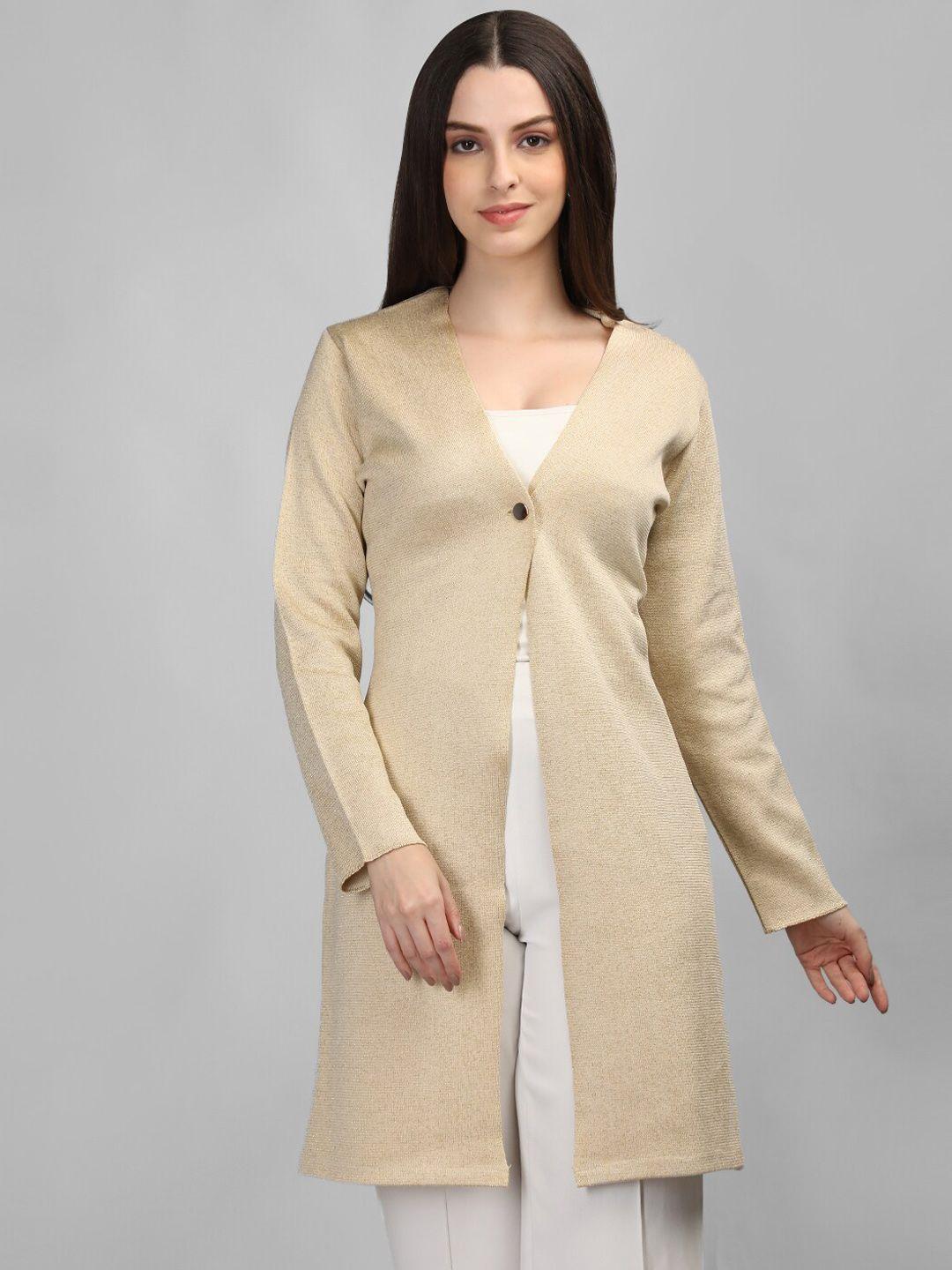 mikhad long sleeves longline buttoned shrug