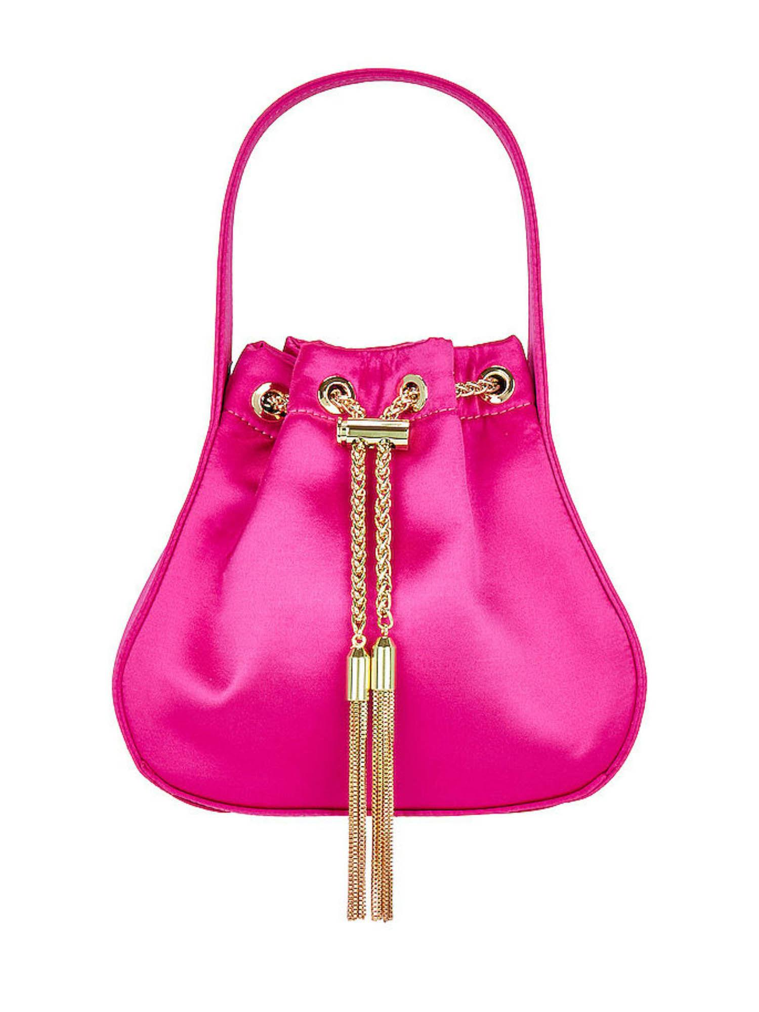 miki drawstring satin bag