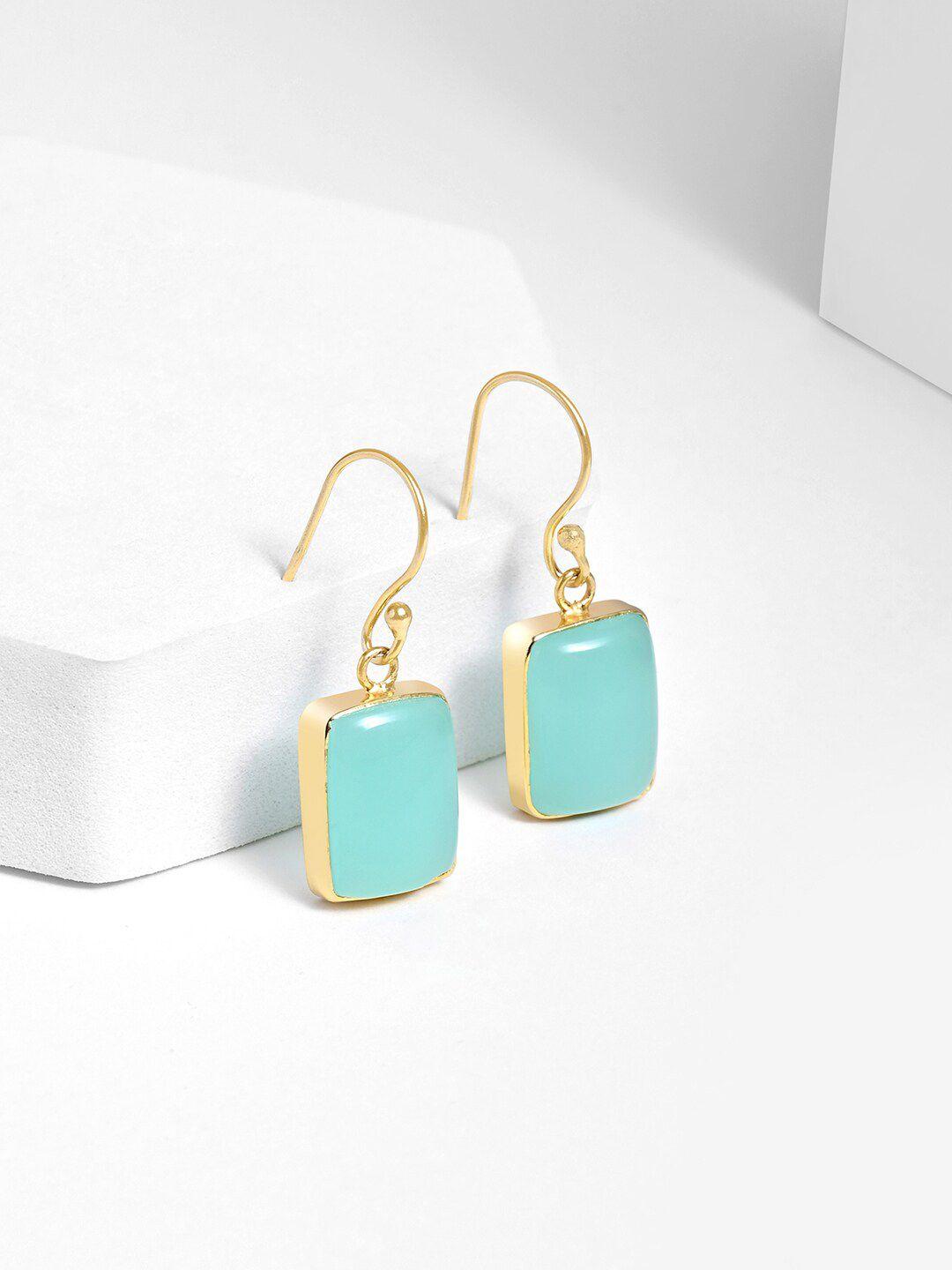 mikoto by fablestreet gold plated square drop earrings