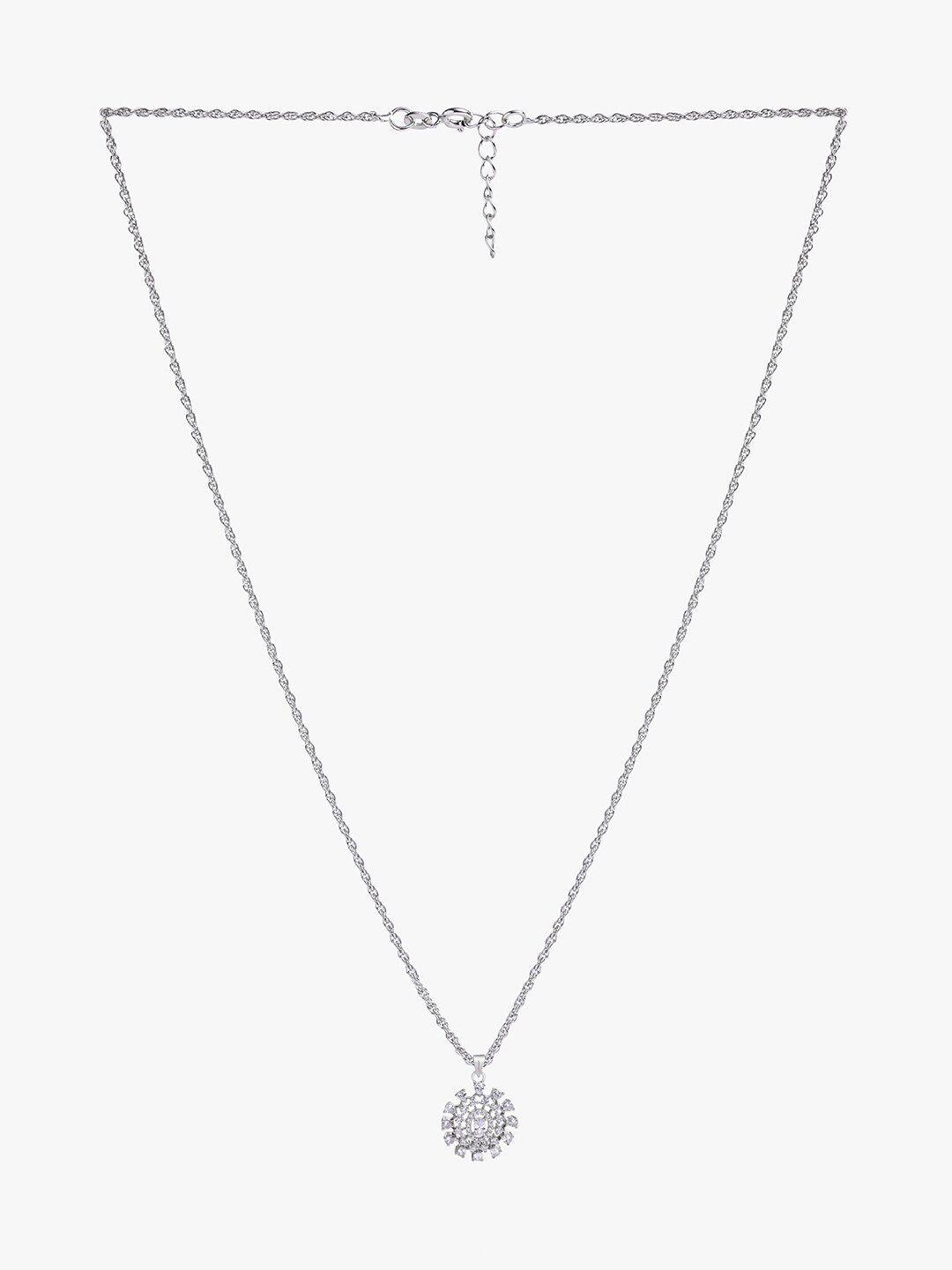 mikoto by fablestreet sterling silver rhodium-plated necklace