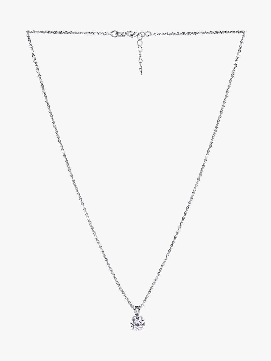 mikoto by fablestreet sterling silver rhodium-plated necklace